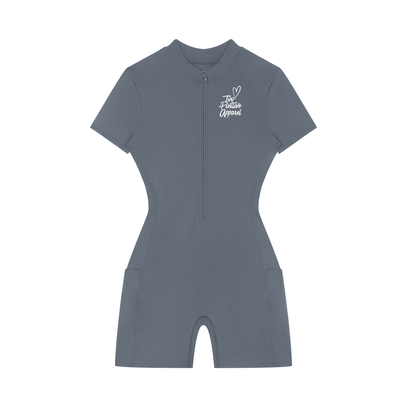Women's Quarter-Zip Short Sleeve Romper