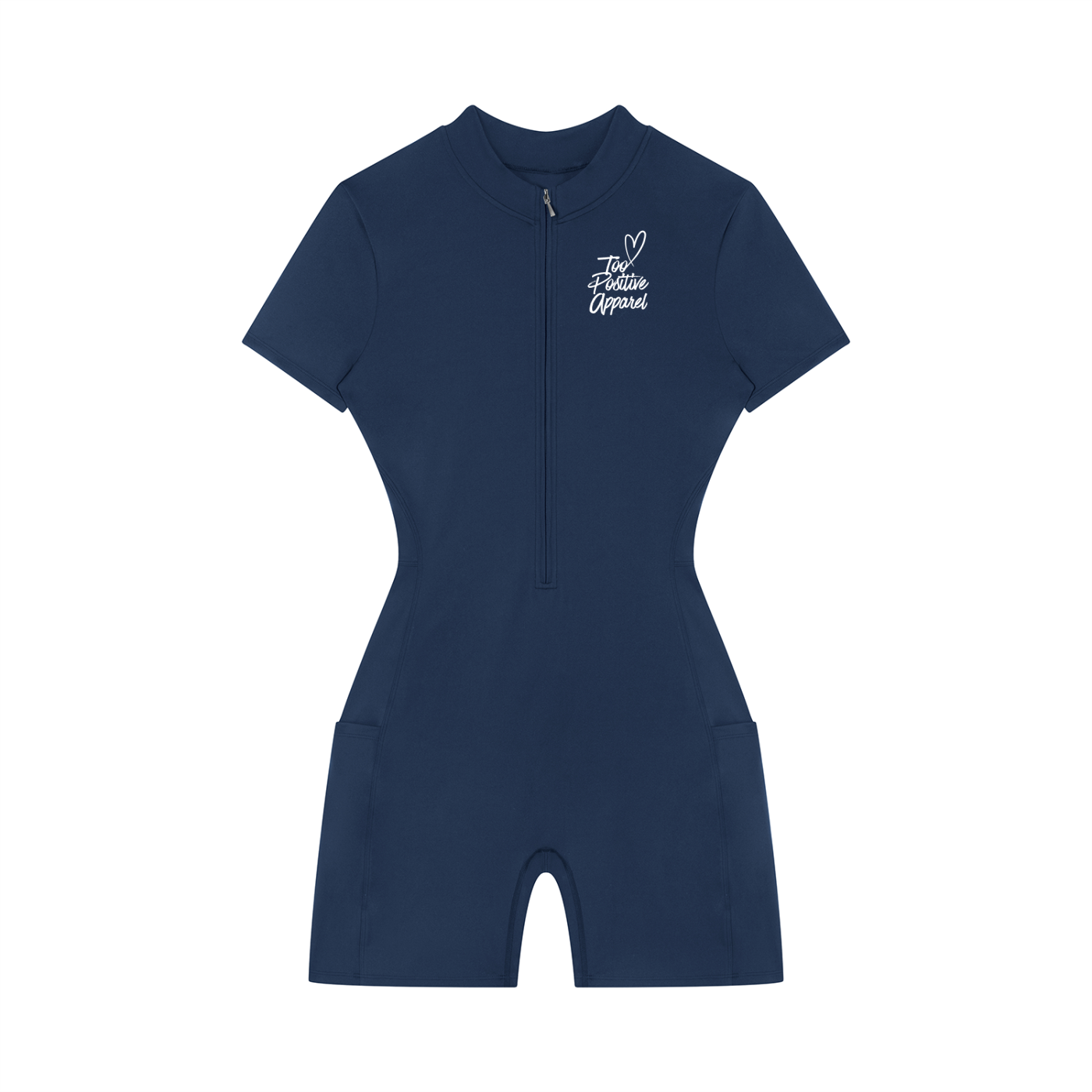 Women's Quarter-Zip Short Sleeve Romper