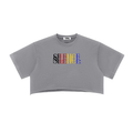“Silence” Raw Edge Crop Top