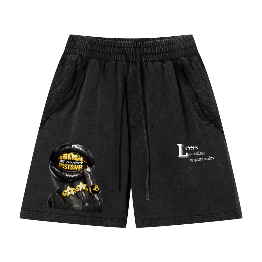 Vintage “Never Quit” Shorts