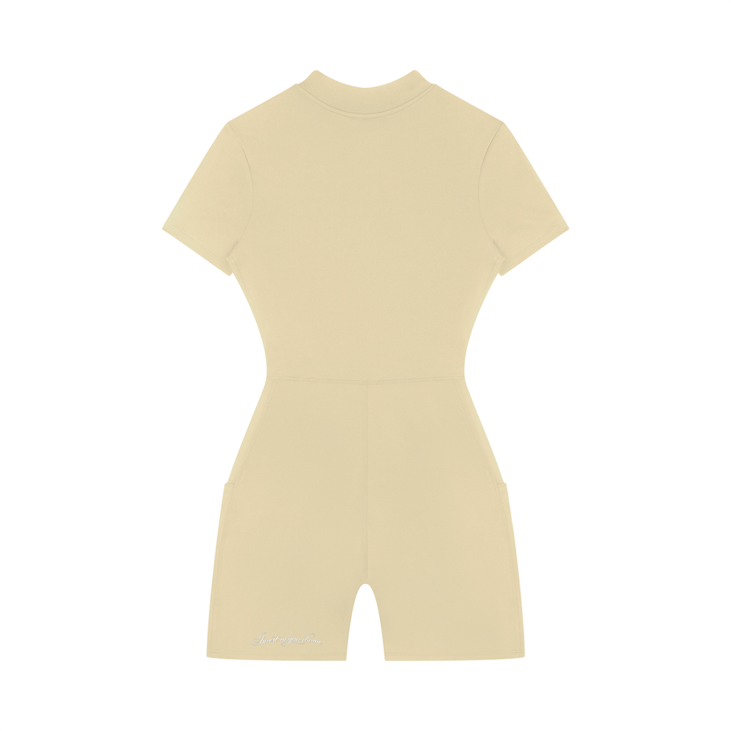 Women's Quarter-Zip Short Sleeve Romper