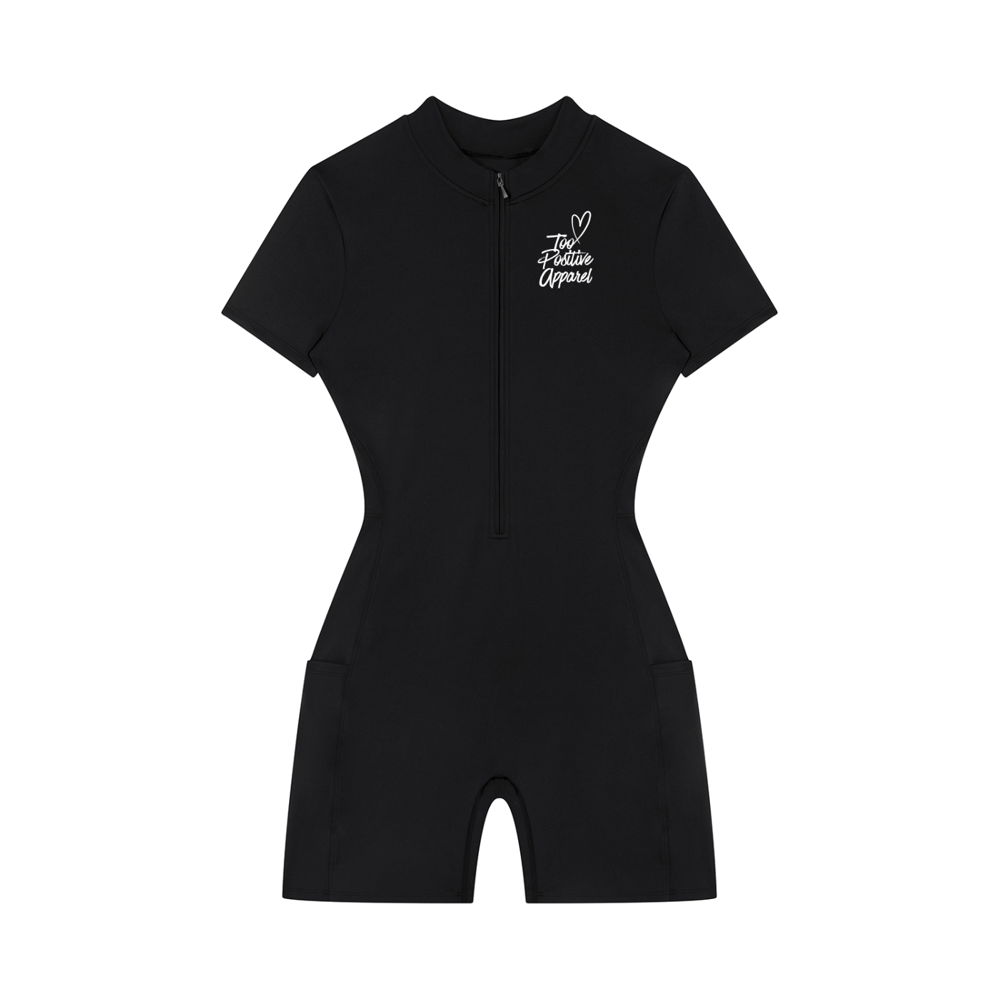 Women's Quarter-Zip Short Sleeve Romper