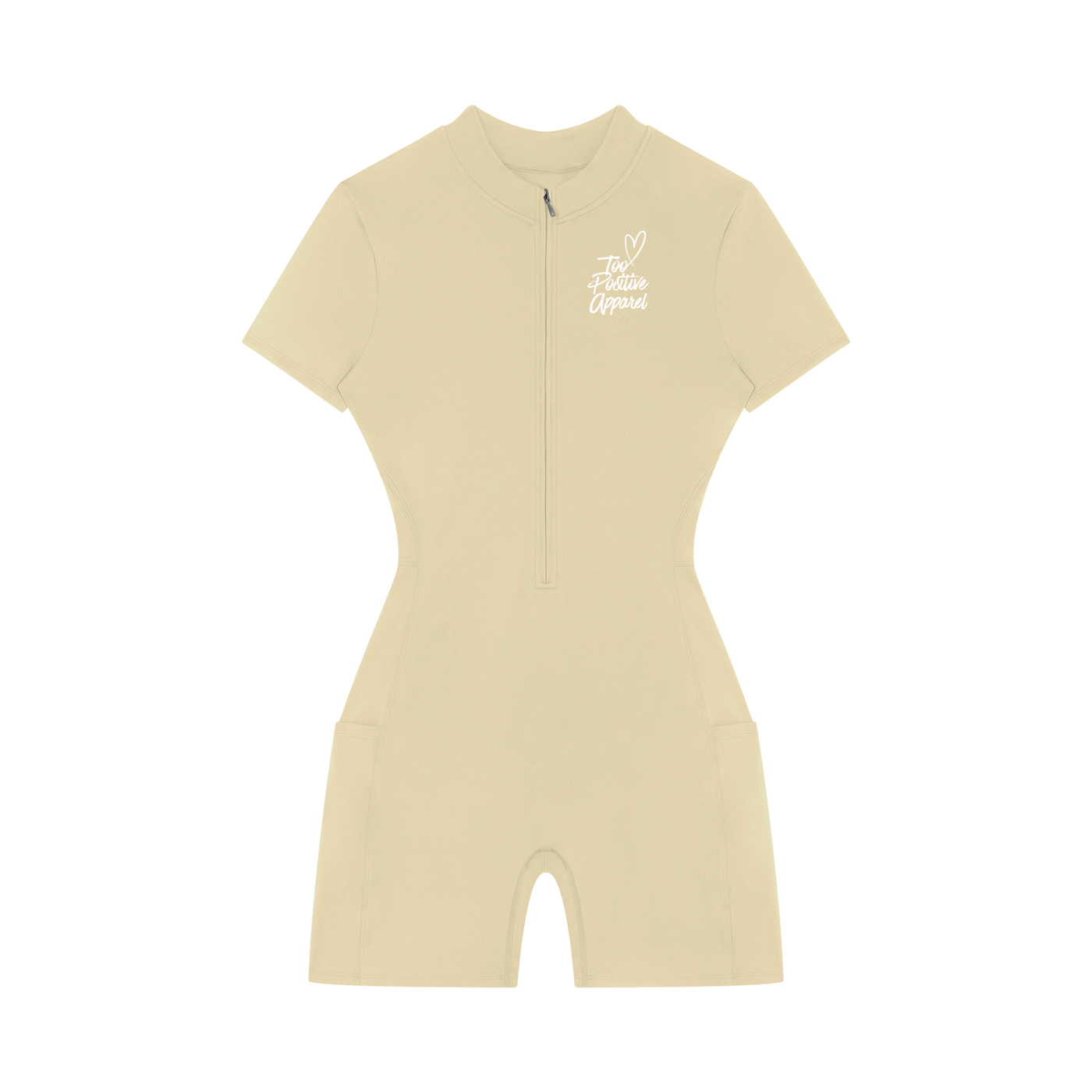 Women's Quarter-Zip Short Sleeve Romper