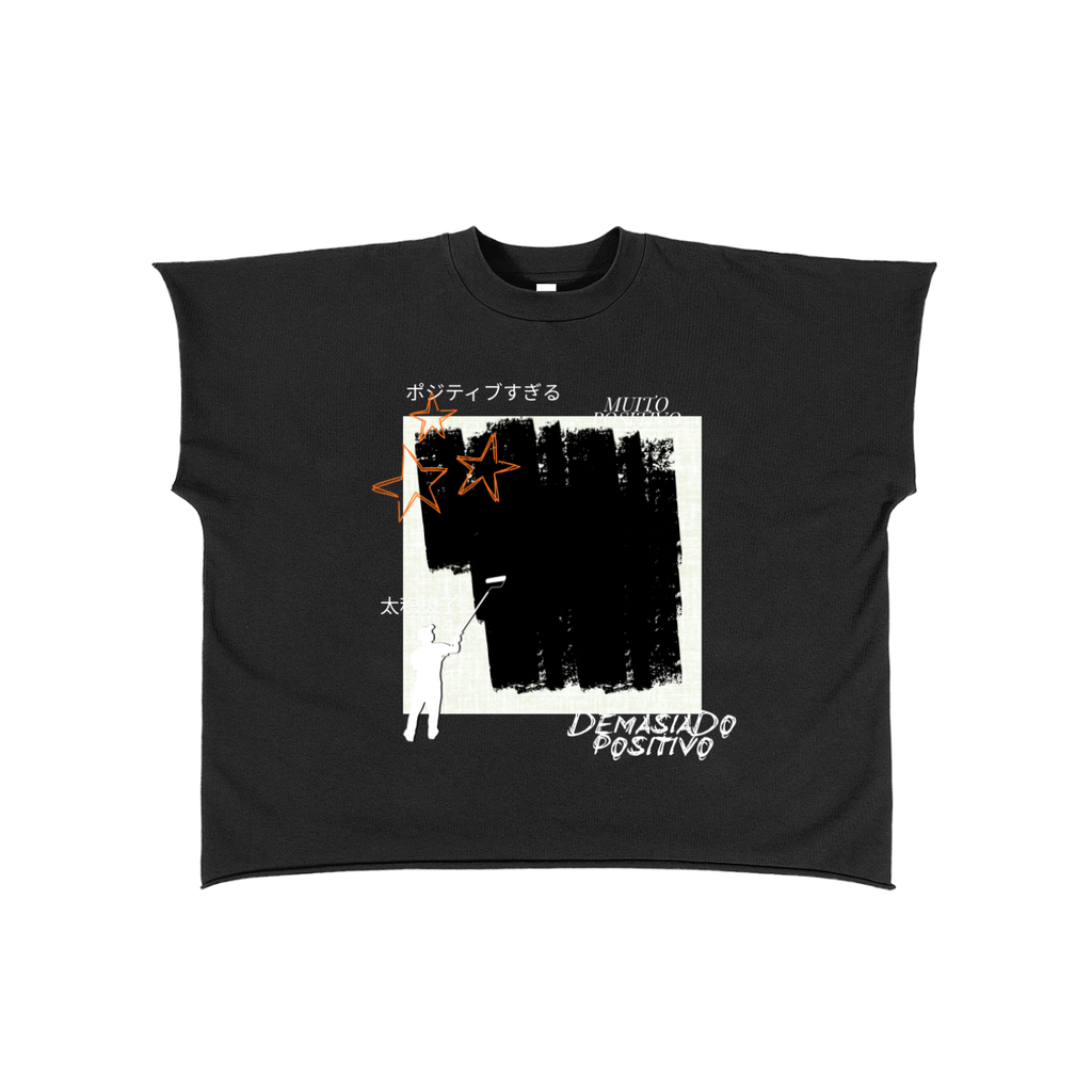 Raw Edge Boxy Non-Shrink T-Shirt