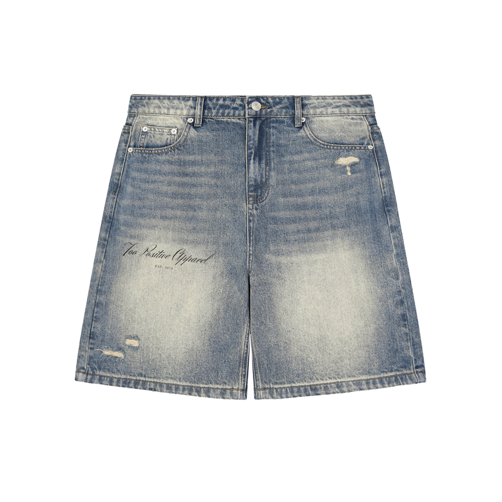 Distressed Denim Shorts
