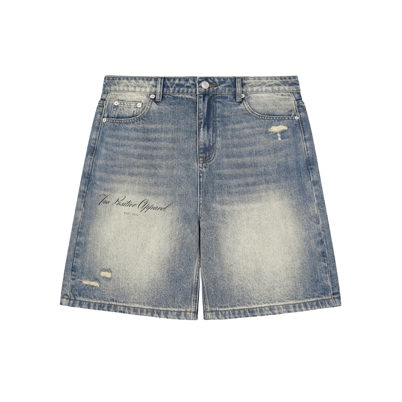 Distressed Denim Shorts