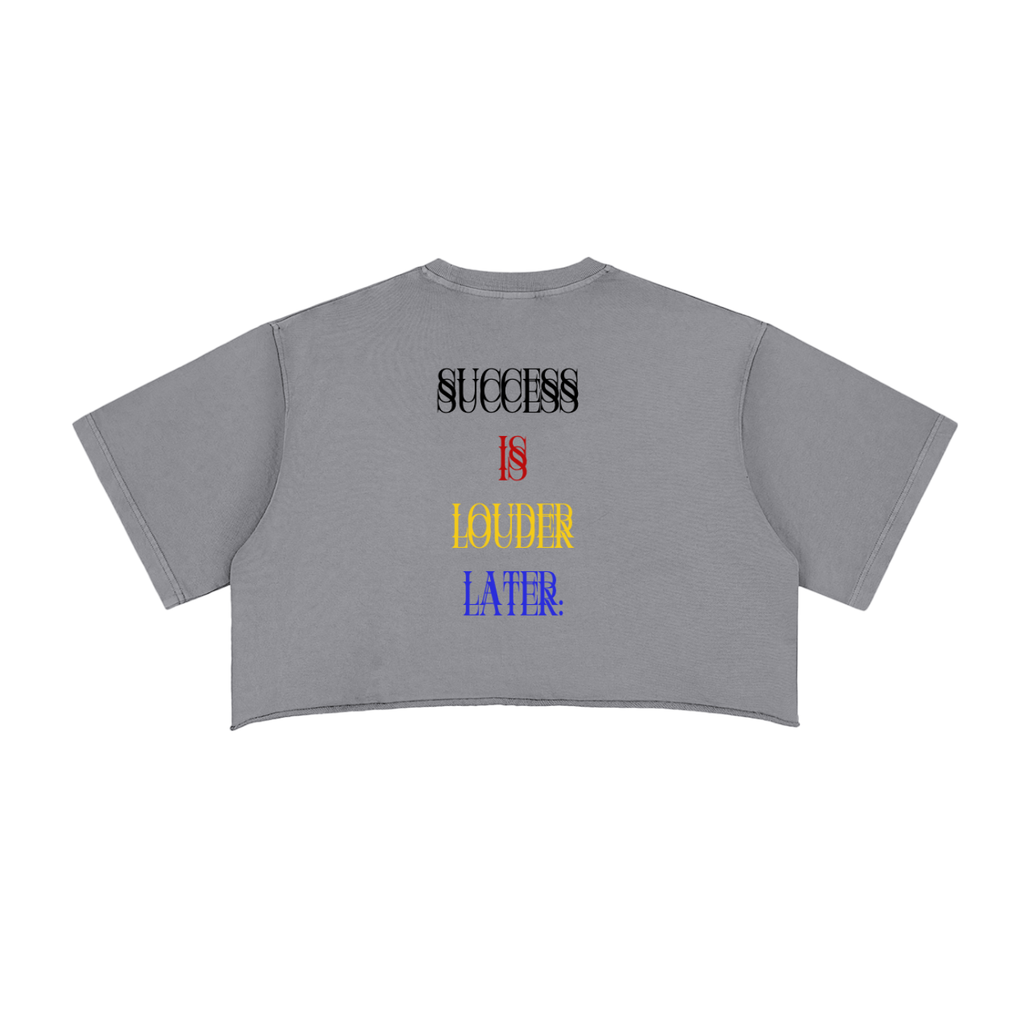 “Silence” Raw Edge Crop Top
