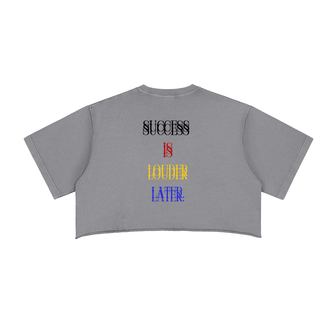 “Silence” Raw Edge Crop Top