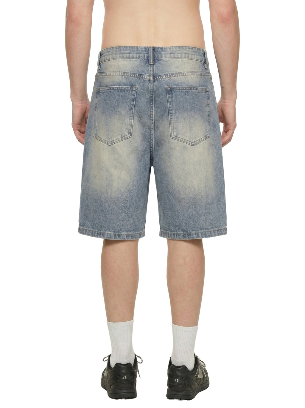 Distressed Denim Shorts