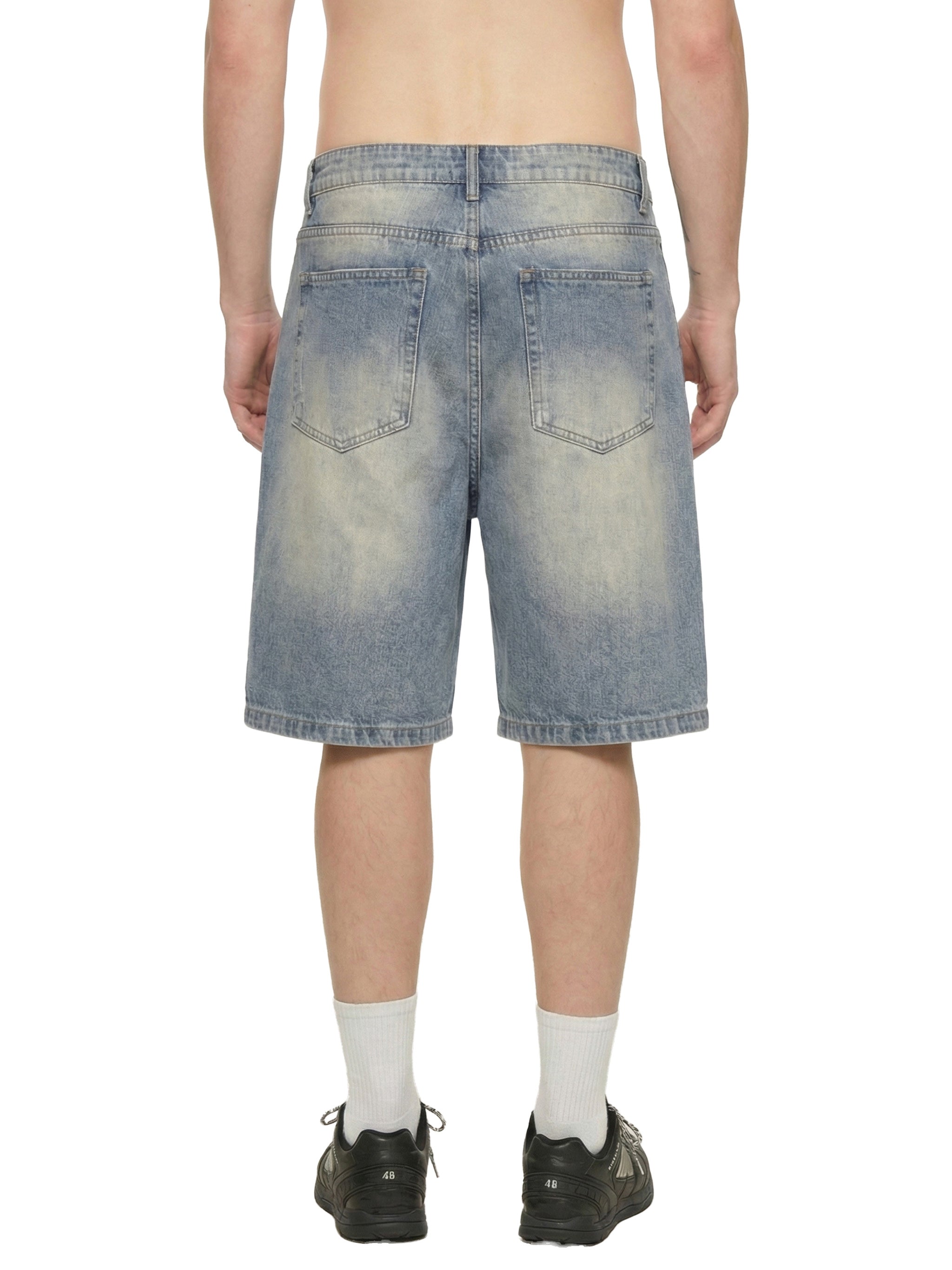 Distressed Denim Shorts