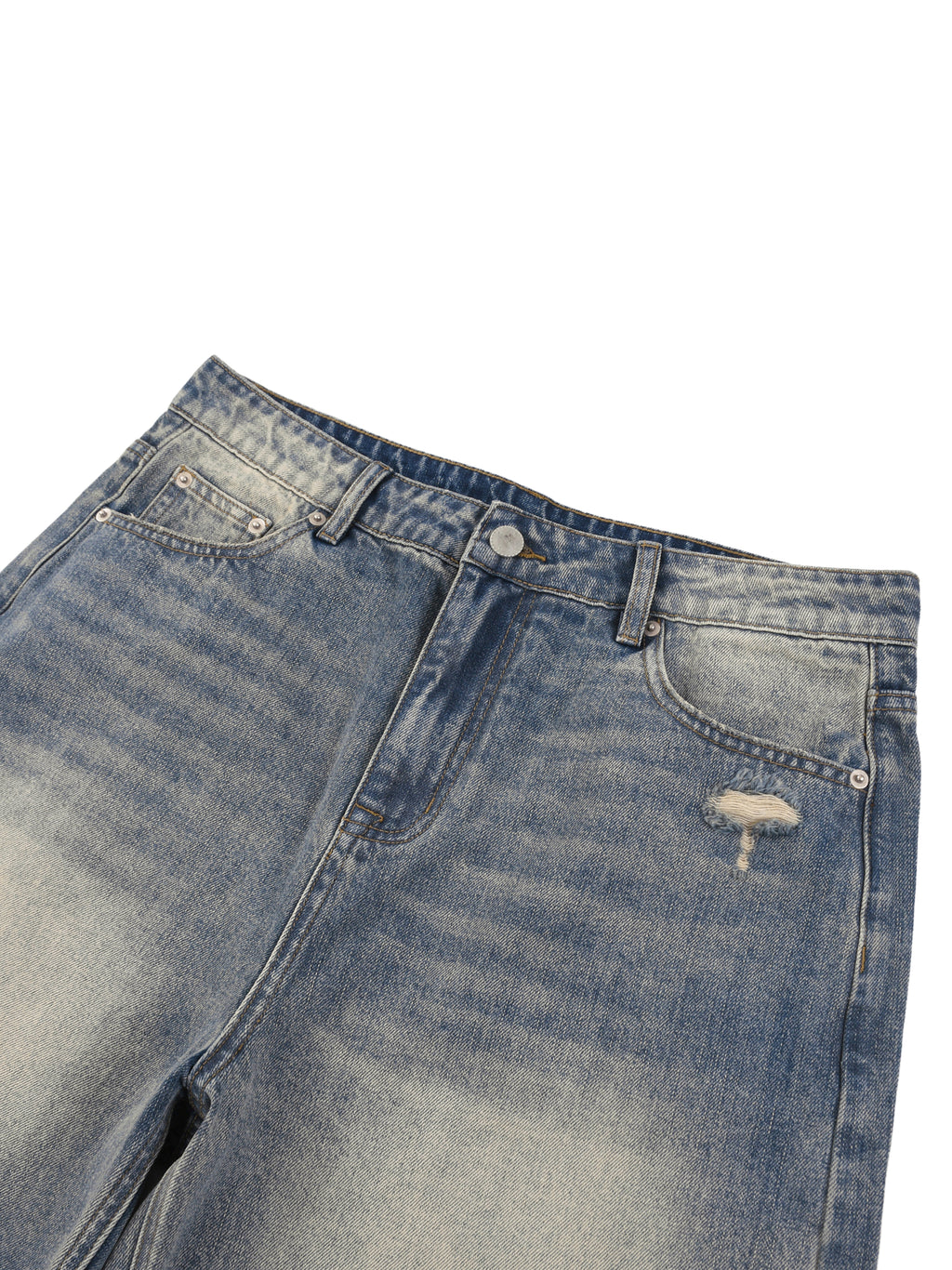Distressed Denim Shorts